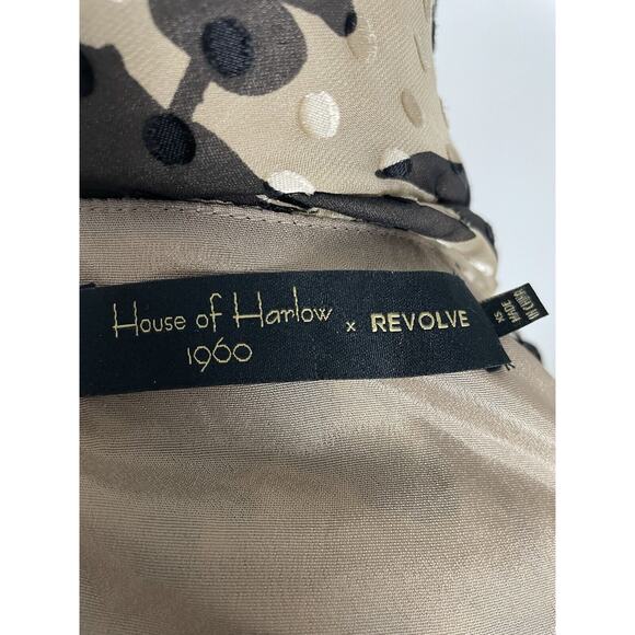 Revolve House of Harlow 1960 Dress Mini Fringe Print Swiss Dot Nanda - Picture 10 of 11